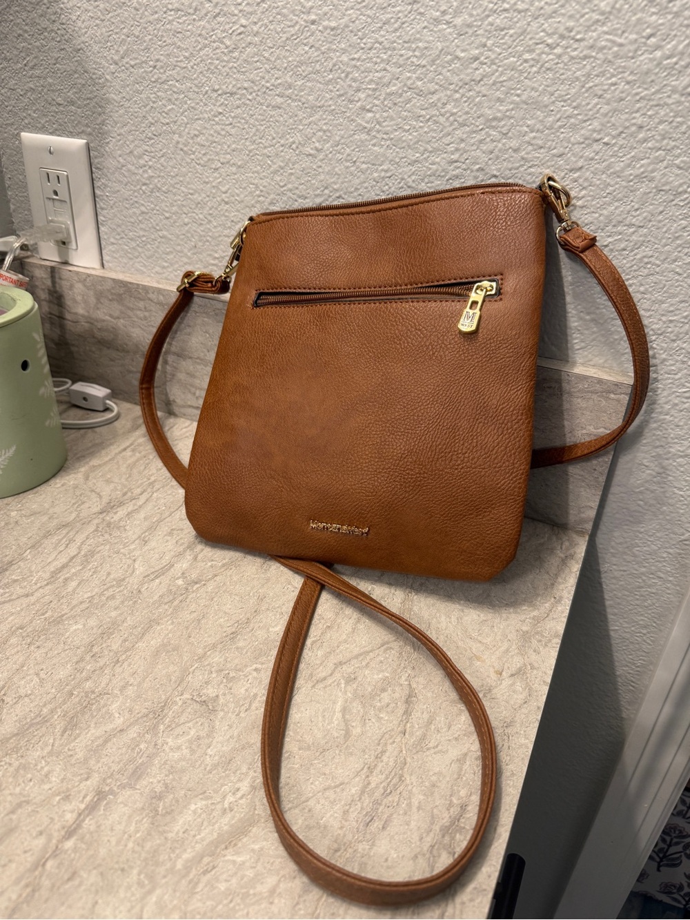 Montana West Brown Leather Crossbody purse